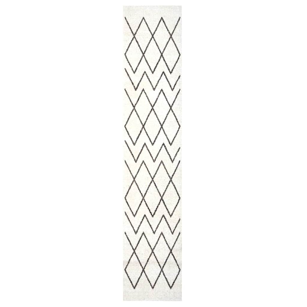 Kitchen Mat White 300 x 60 cm Velvet