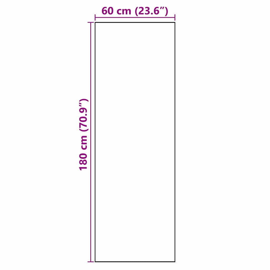 Kitchen Rug Black 180 x 60 cm Velvet