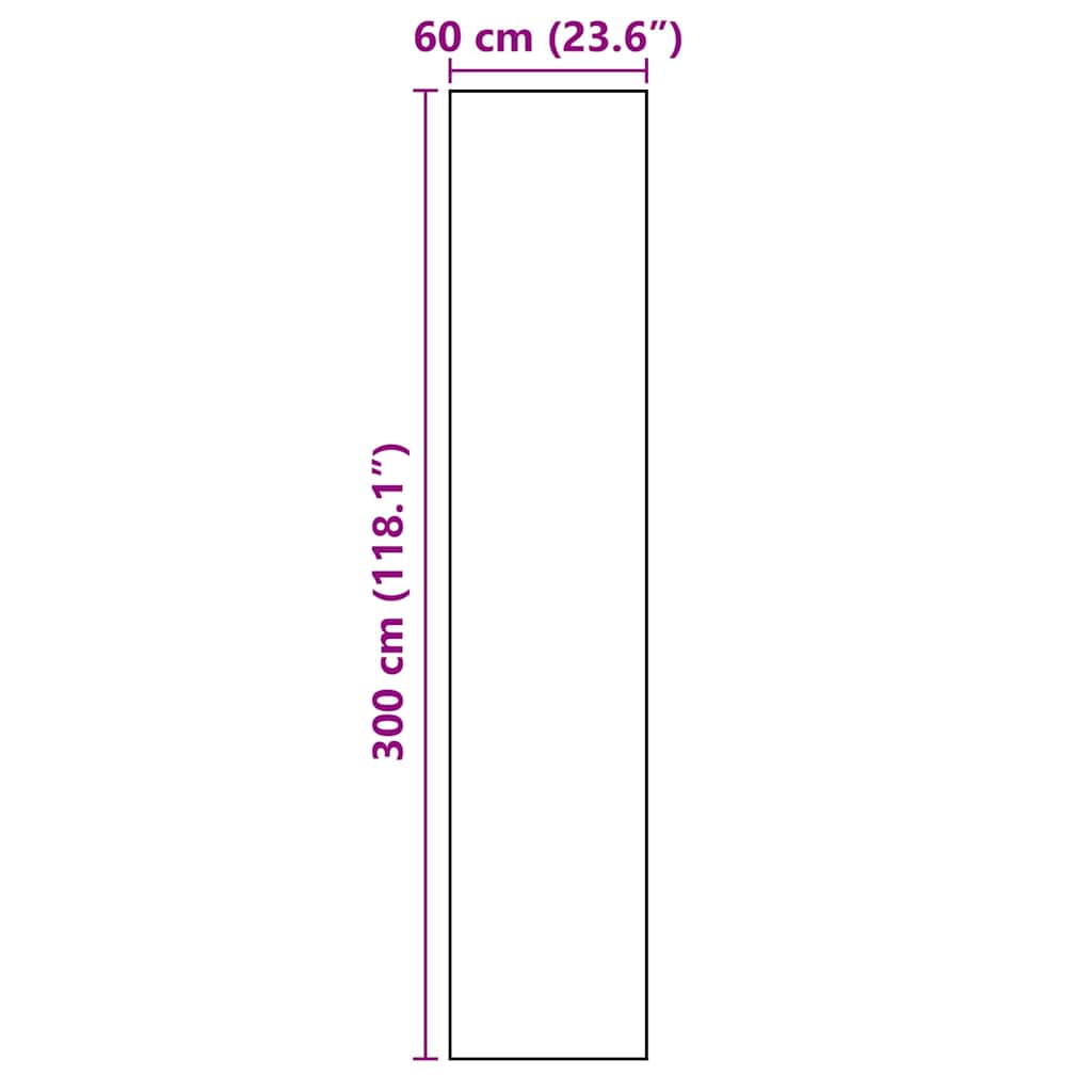 Kitchen Rug Black 300 x 60 cm Velvet