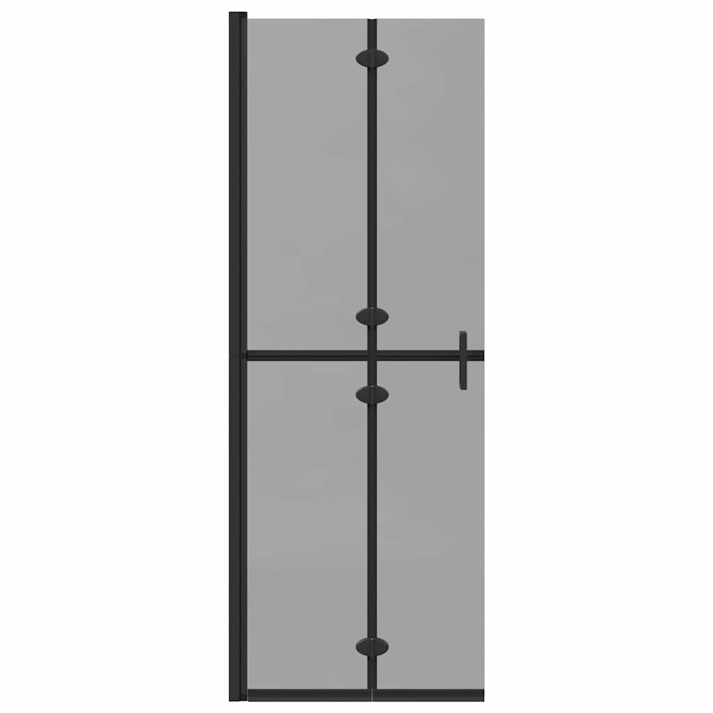 Walk-in shower wall Black and dark transparent 70 x 190 cm