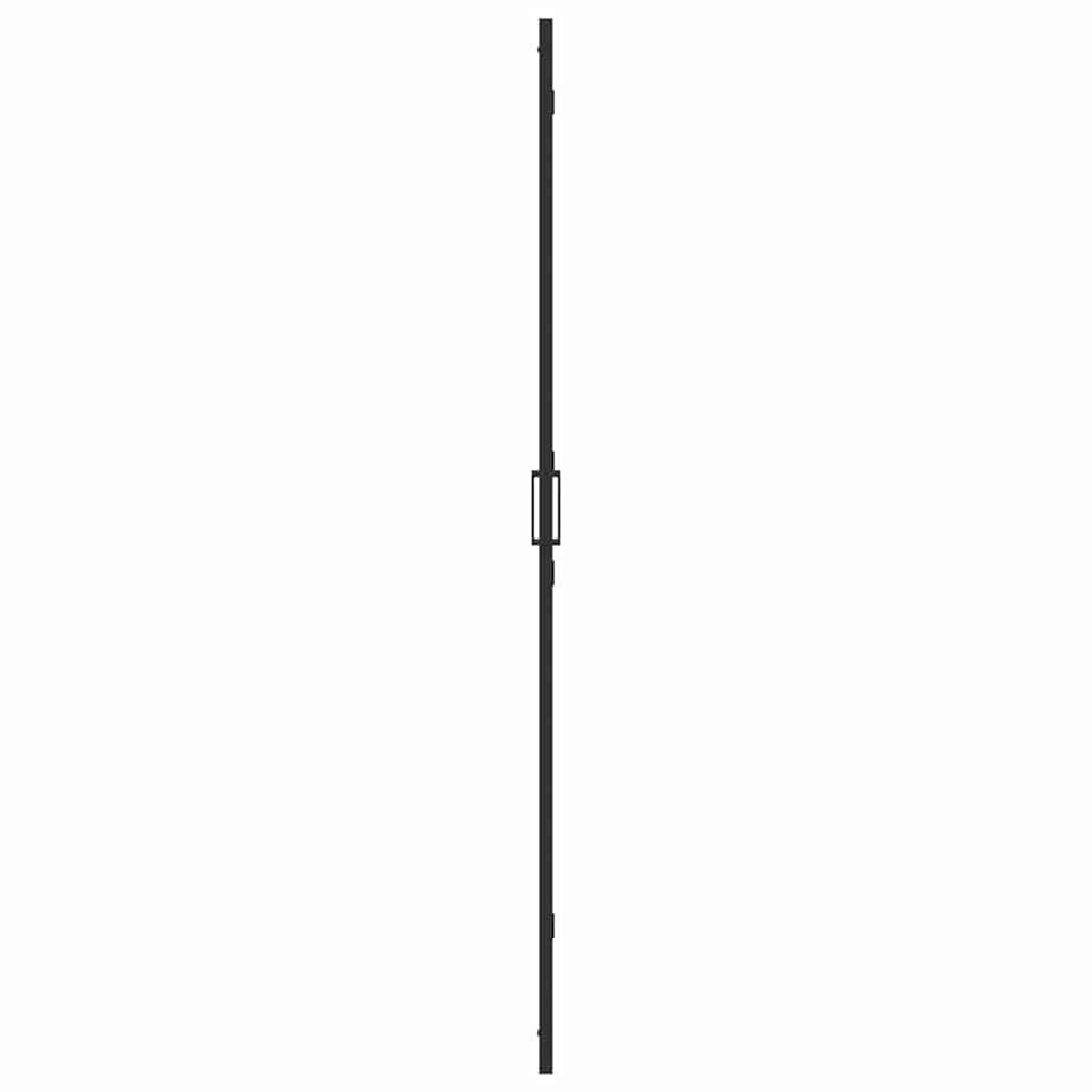 Walk-in shower wall Black and dark transparent 90 x 190 cm