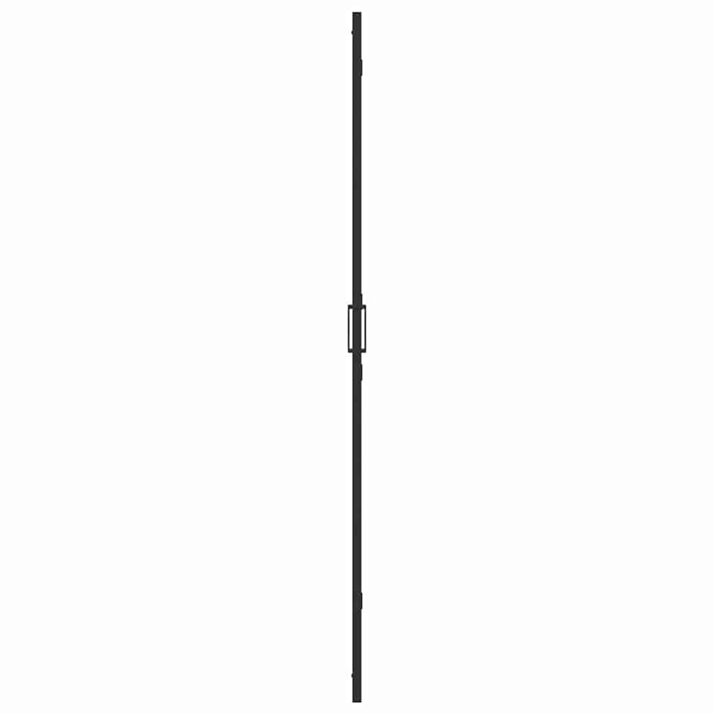 Walk-in shower wall Black and dark transparent 100 x 190 cm