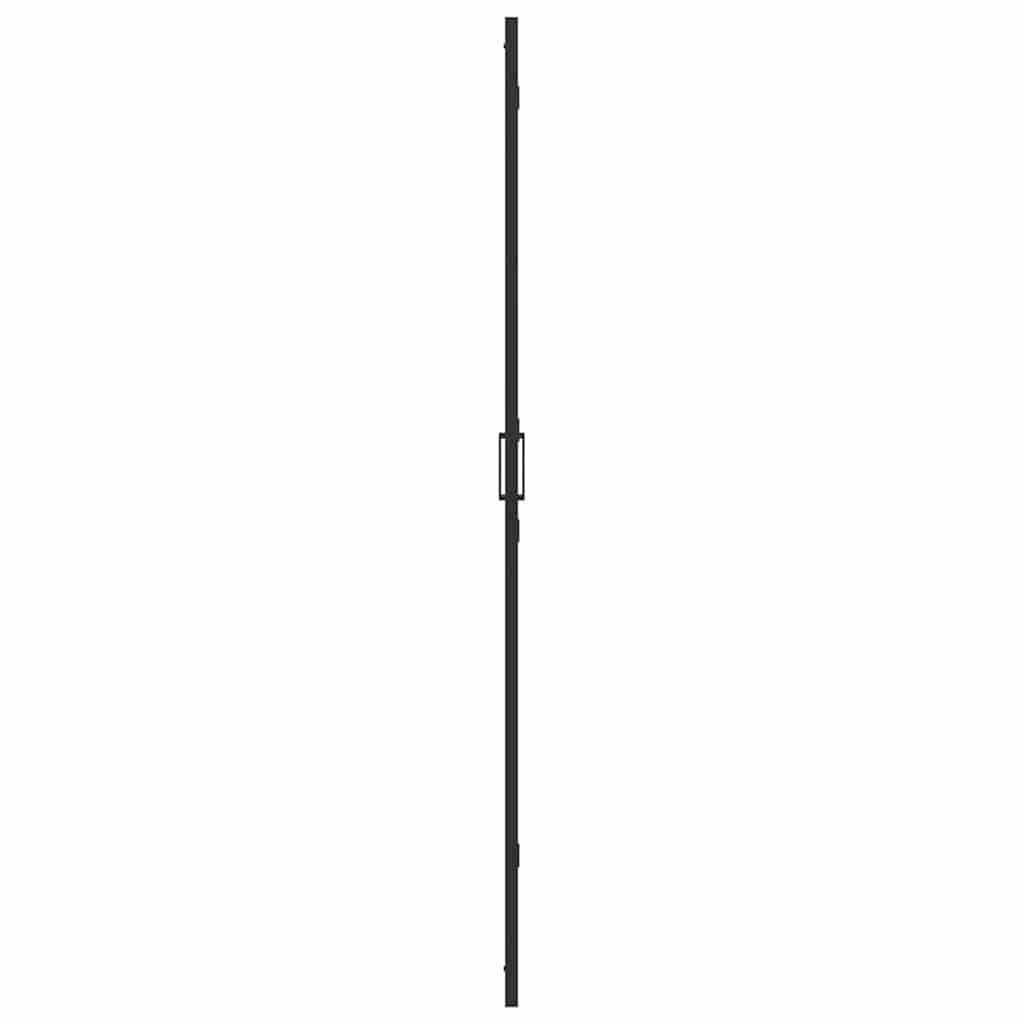 Walk-in shower wall Black and dark transparent 110 x 190 cm