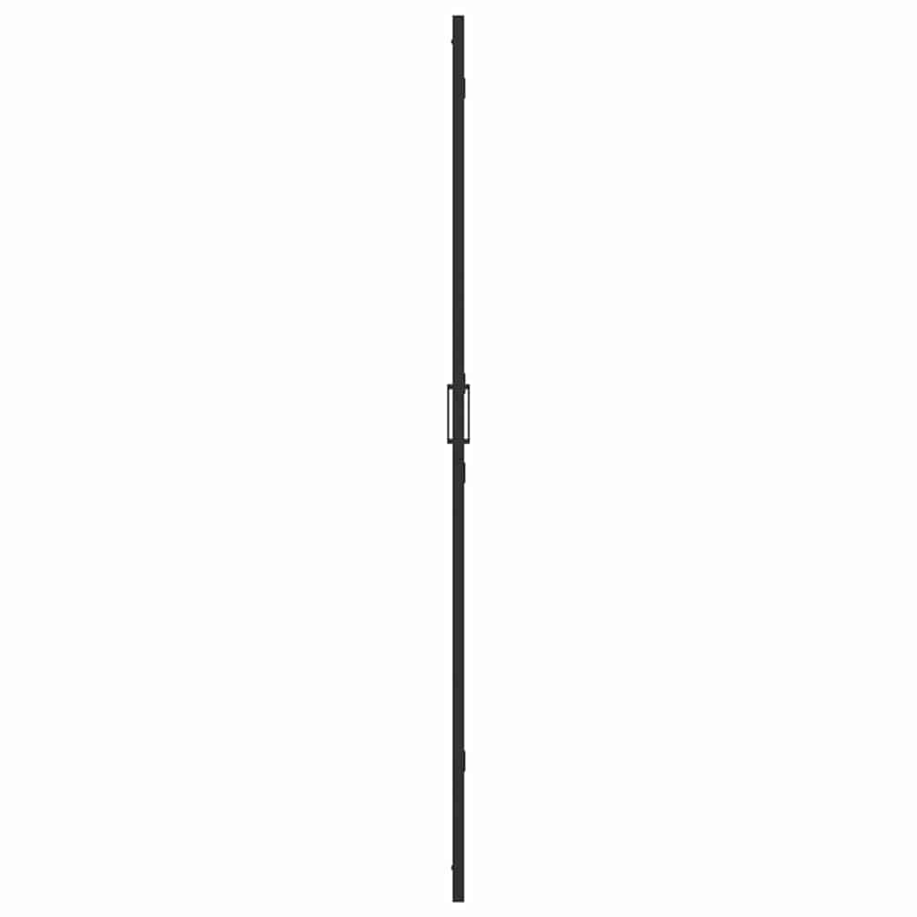 Walk-in shower wall Black and dark transparent 120 x 190 cm