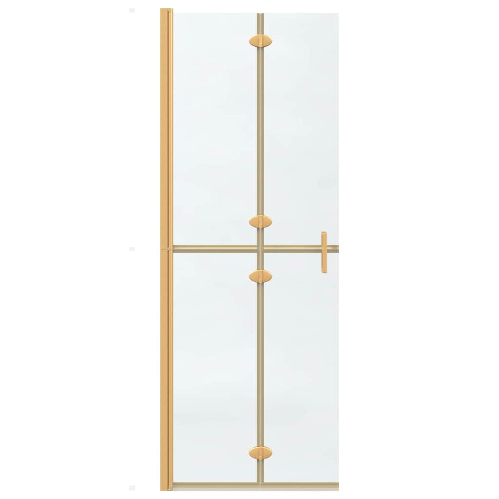 Walk-in shower wall Folding Gold and transparent 70 x 190 cm