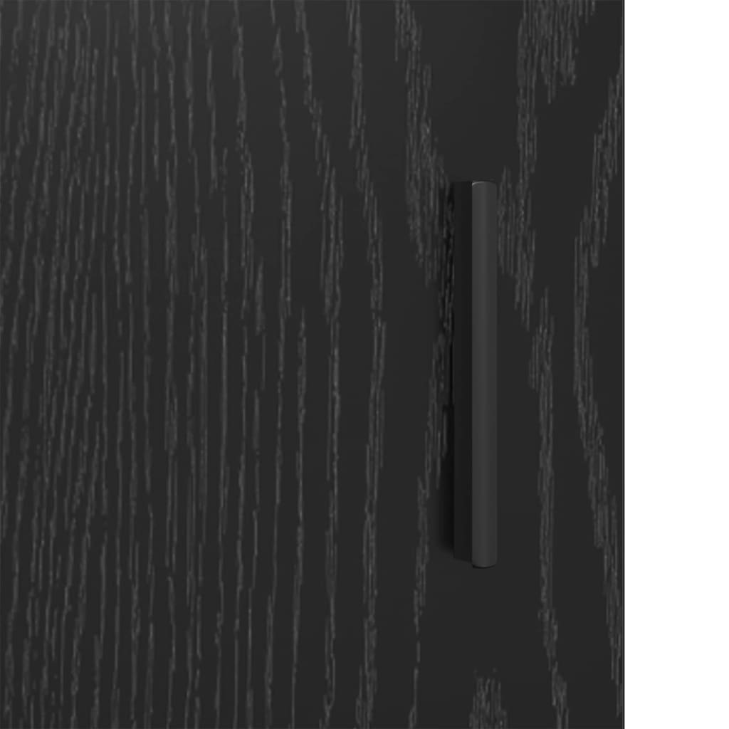 Bathroom Sink Cabinet Black oak 90 x 33 x 60 cm Engineered wood