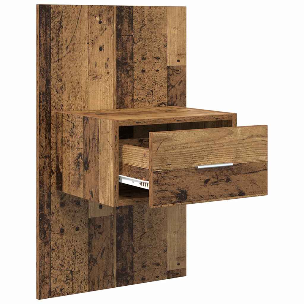Bed Cabinet 2 pcs Old wood 48.5 x 32.5 x 80 cm Engineered wood