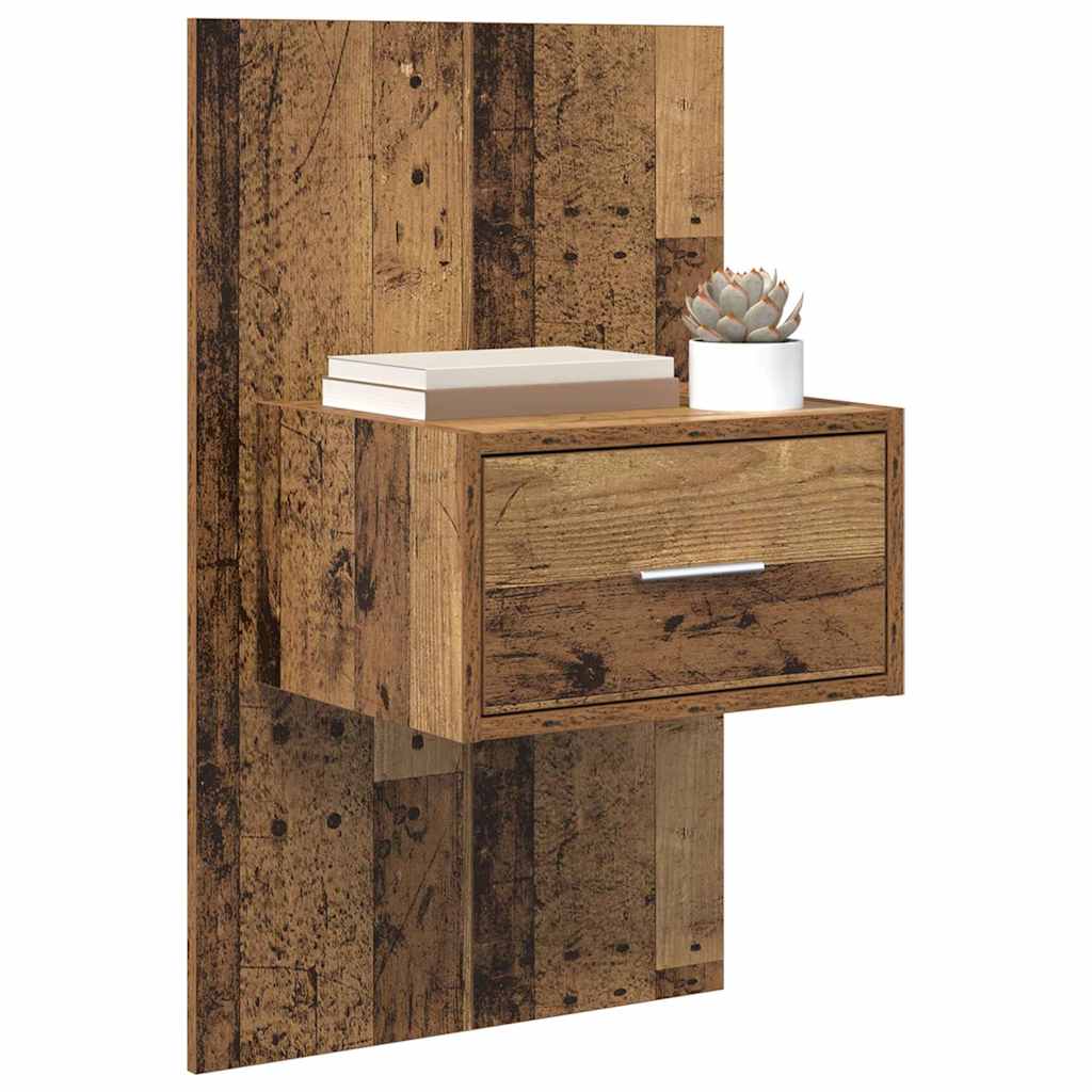 Bed Cabinet 2 pcs Old wood 48.5 x 32.5 x 80 cm Engineered wood