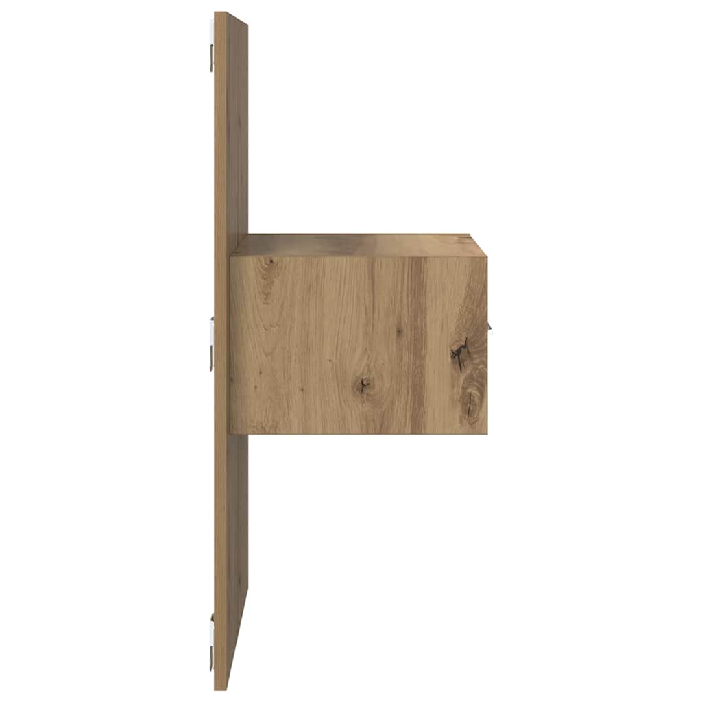 Bed Cabinet with Drawer 2 pcs Artisan oak 48.5 x 32.5 x 80 cm