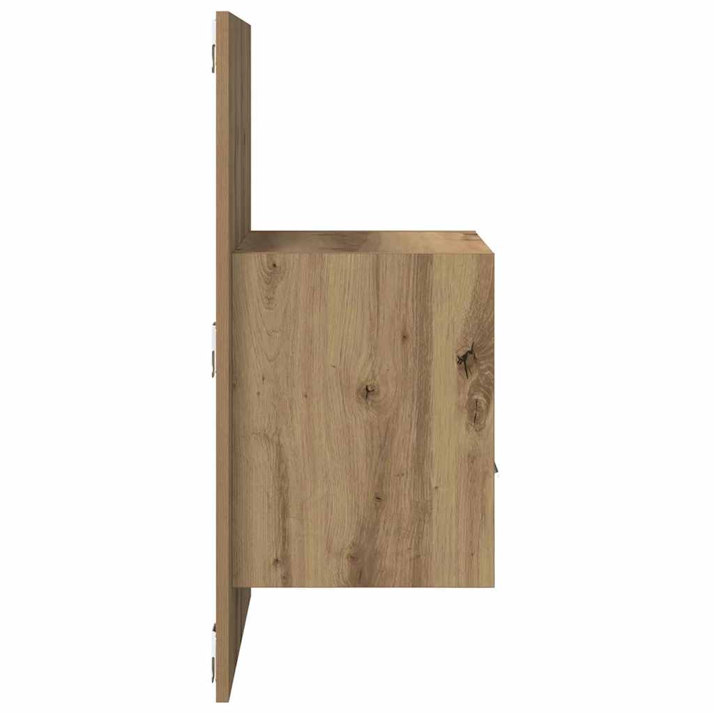 Bed Cabinet with Drawer 2 pcs Artisan oak 48.5 x 32.5 x 80 cm