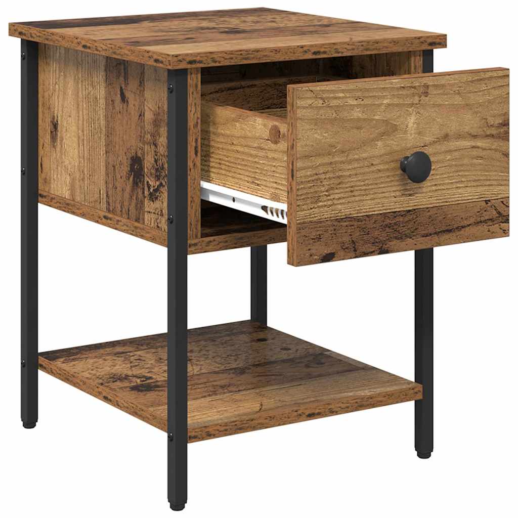 Bed Cabinet 2 pcs Old wood 40 x 39 x 40 cm Engineered wood