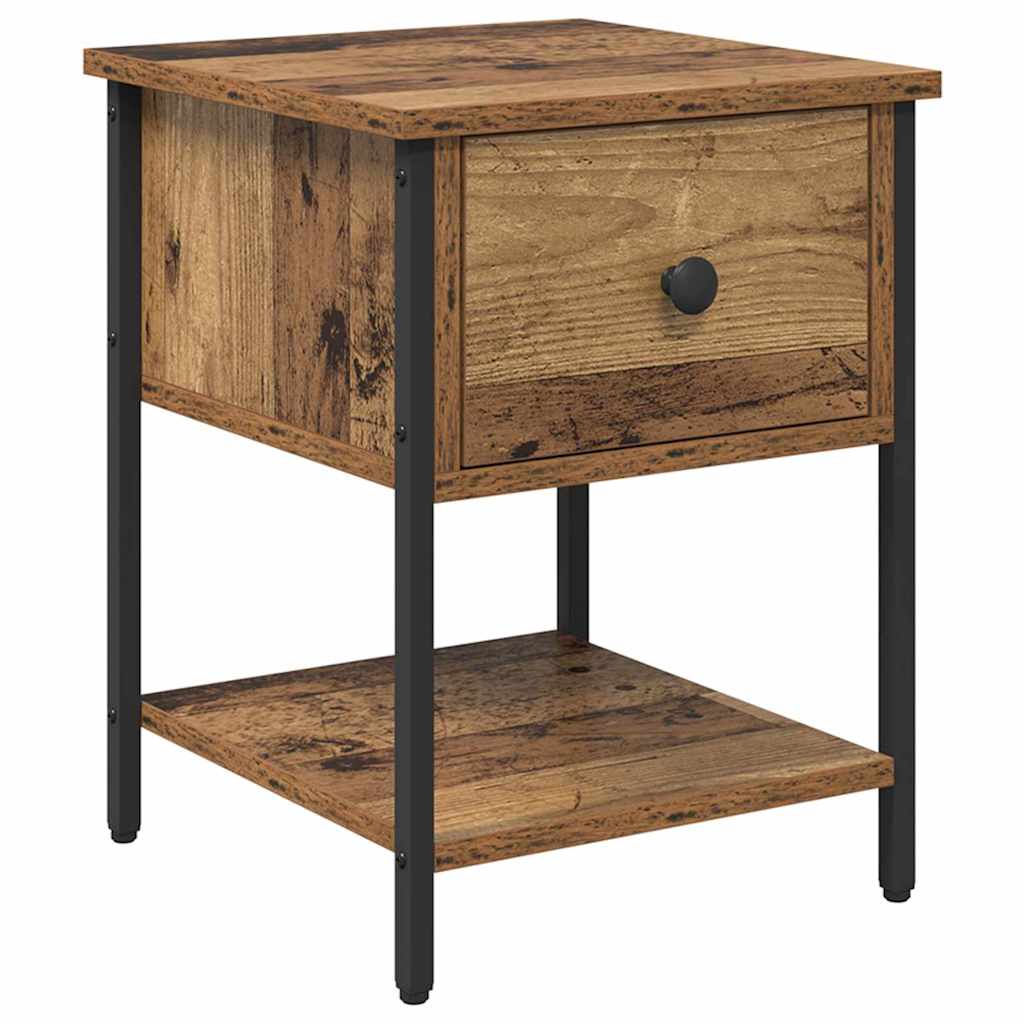 Bed Cabinet 2 pcs Old wood 40 x 39 x 40 cm Engineered wood