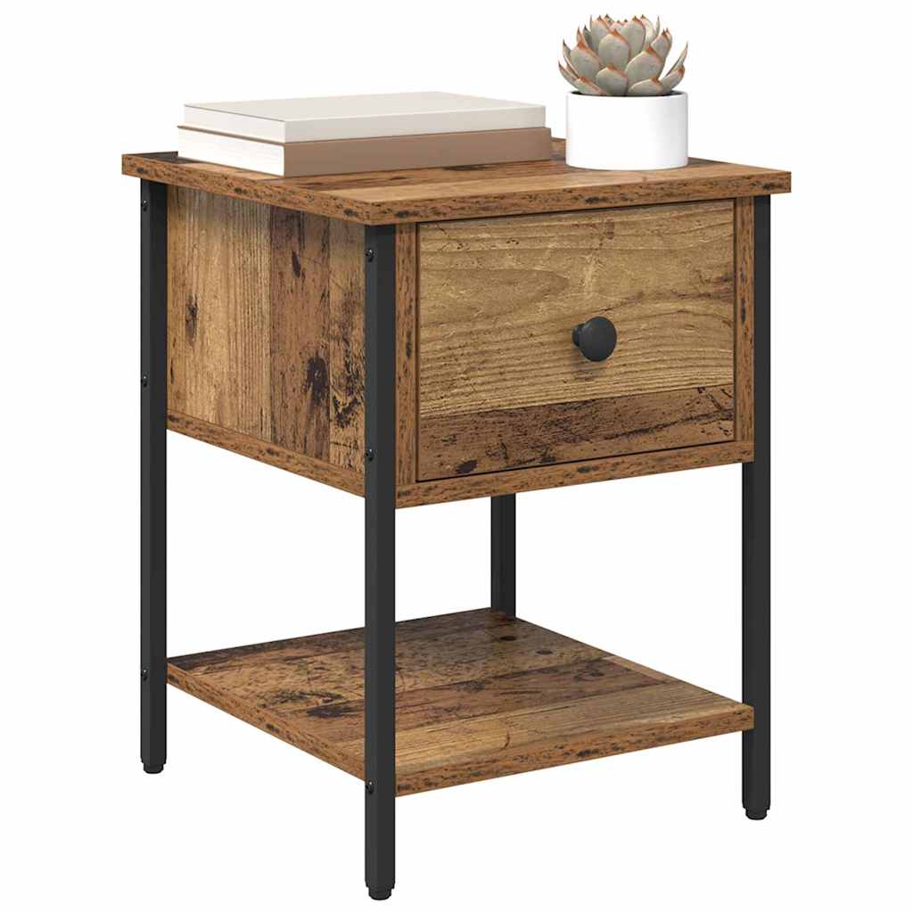 Bed Cabinet 2 pcs Old wood 40 x 39 x 40 cm Engineered wood