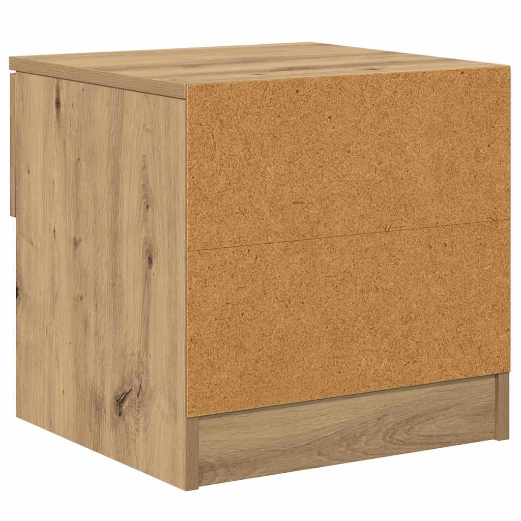 Bed Cabinet 2 pcs Artisan oak 40 x 39 x 40 cm Engineered wood