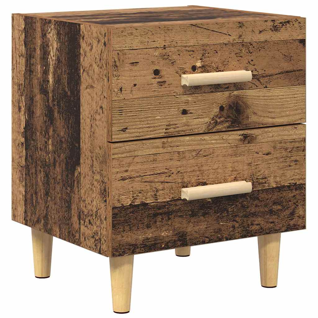 Bed Cabinet 2 pcs Old wood 40 x 35 x 47.5 cm Engineered wood