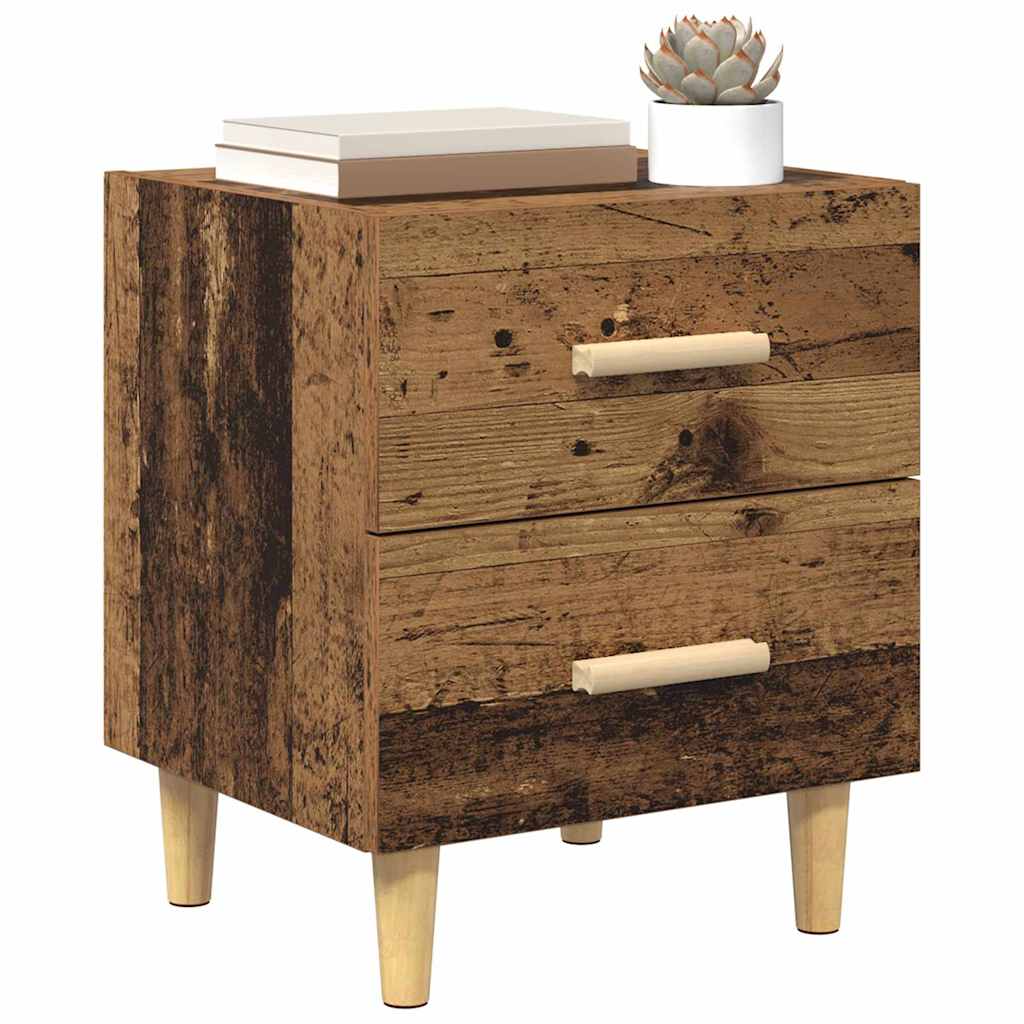 Bed Cabinet 2 pcs Old wood 40 x 35 x 47.5 cm Engineered wood