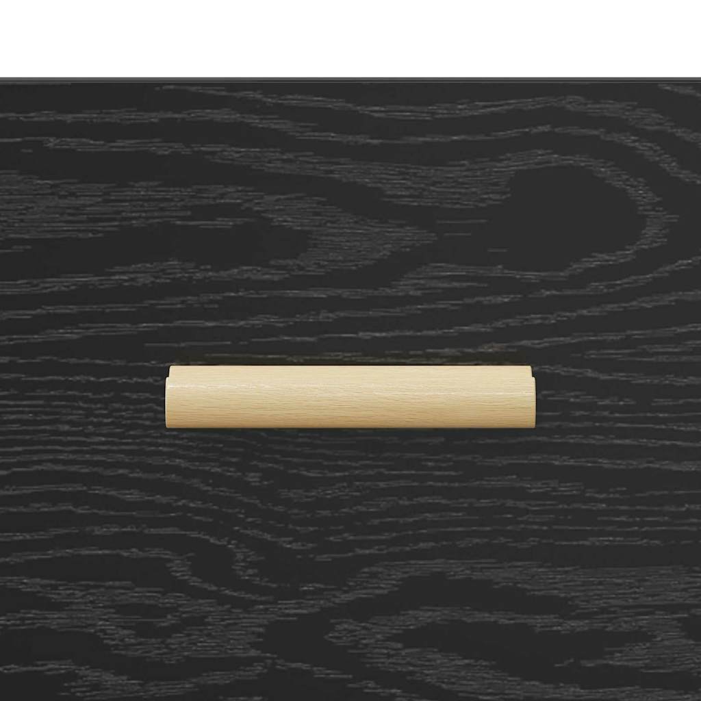 Bedside Cabinet Black oak 40 x 35 x 47.5 cm Engineered wood