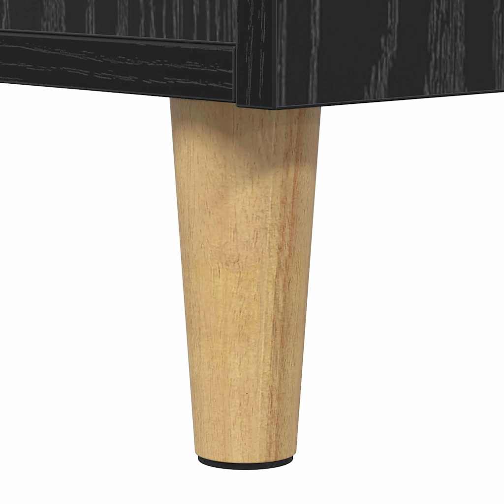 Bedside Cabinet with Drawer 2 pcs Black oak 40 x 35 x 47.5 cm