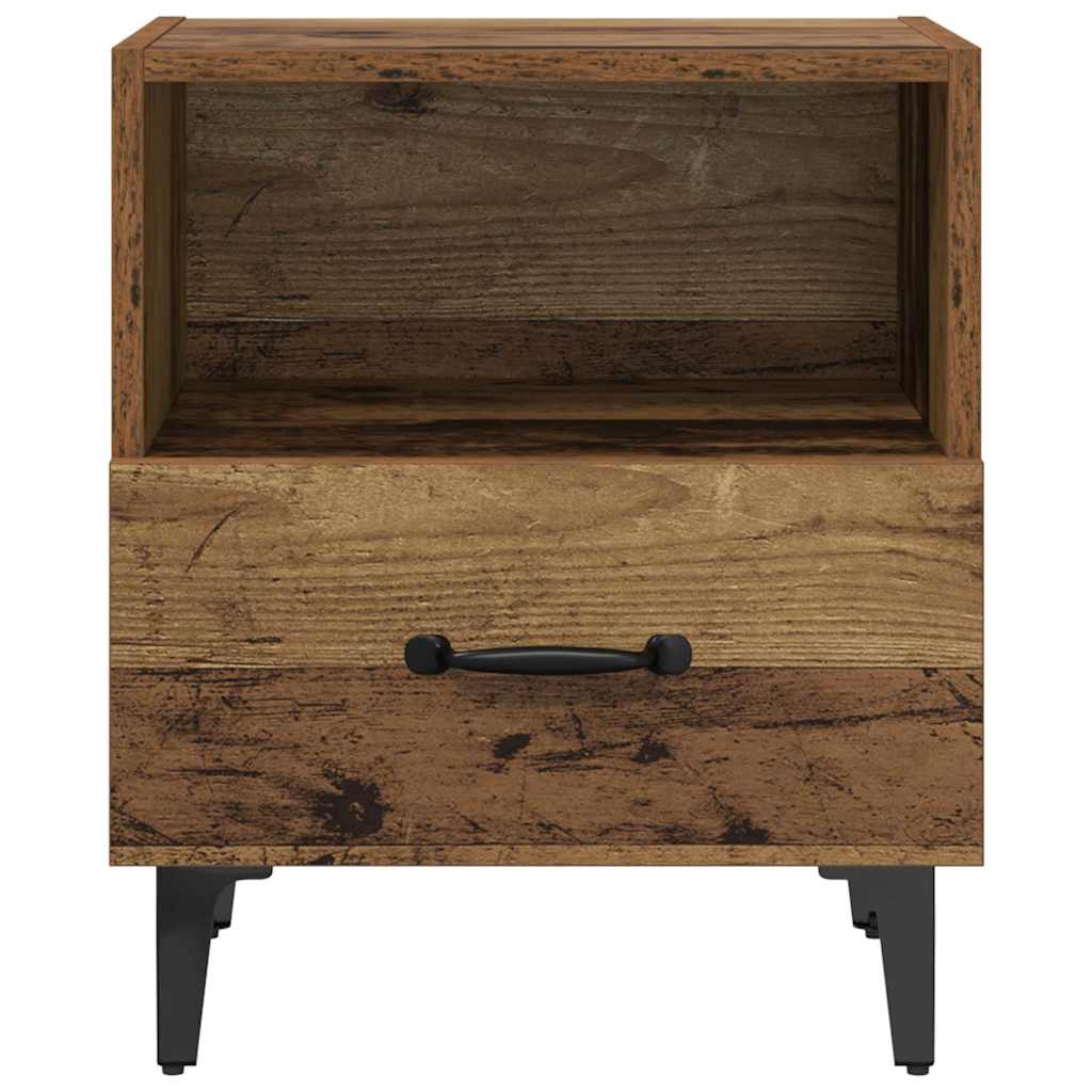 Bedside Cabinet with Drawer 2 pcs Old wood 40 x 35 x 47.5 cm