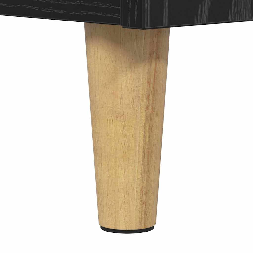 Bedside Cabinet Black oak 40 x 40 x 66 cm Engineered wood