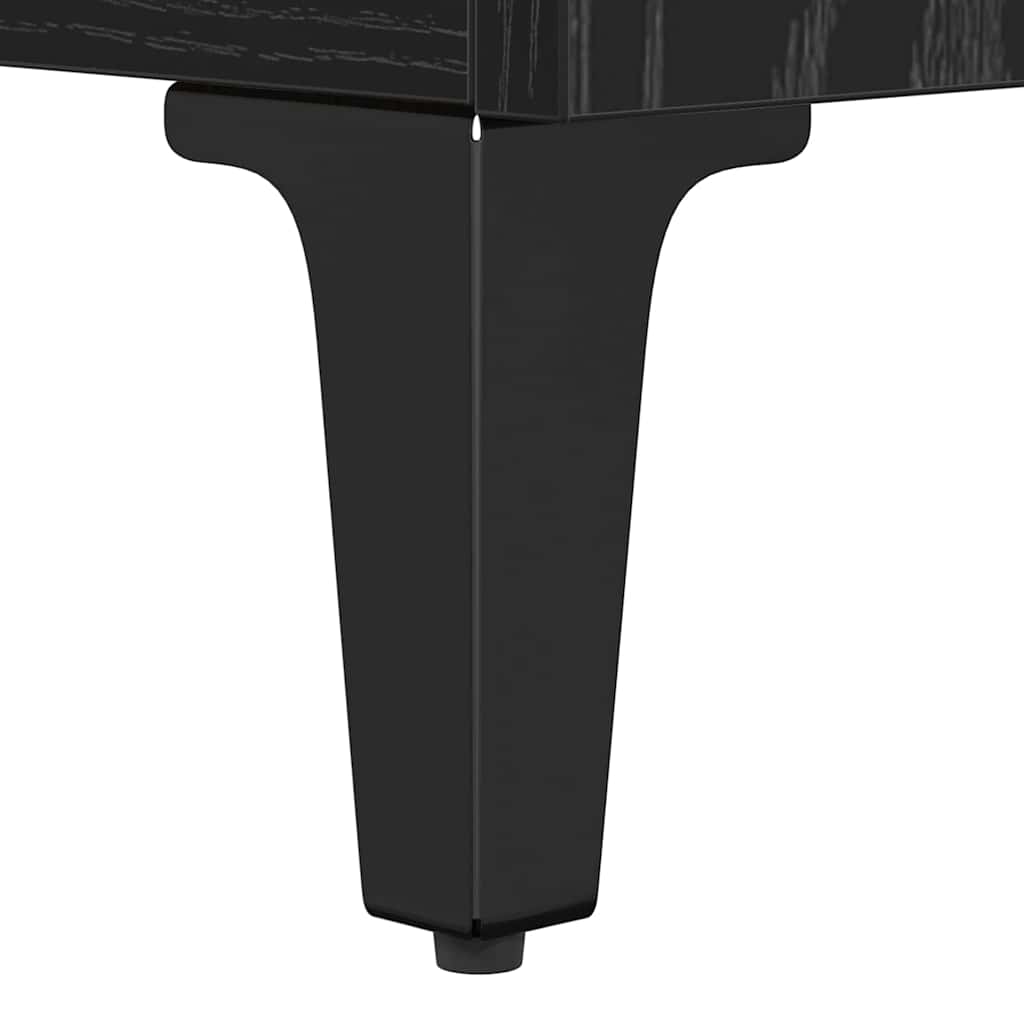 Bedside Cabinet Black oak 40 x 40 x 66 cm Engineered wood