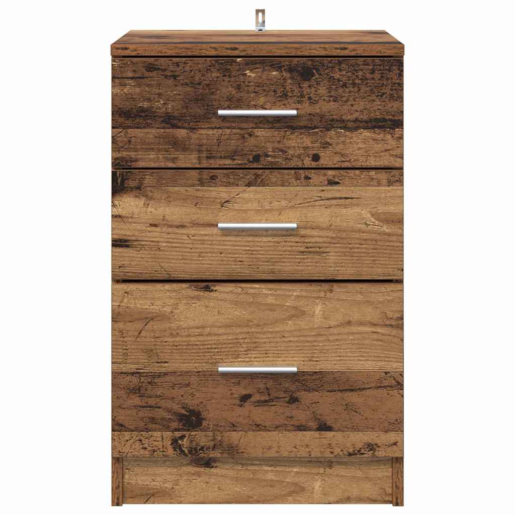 Bedside Cabinet Old wood 40 x 40 x 63 cm Engineered wood