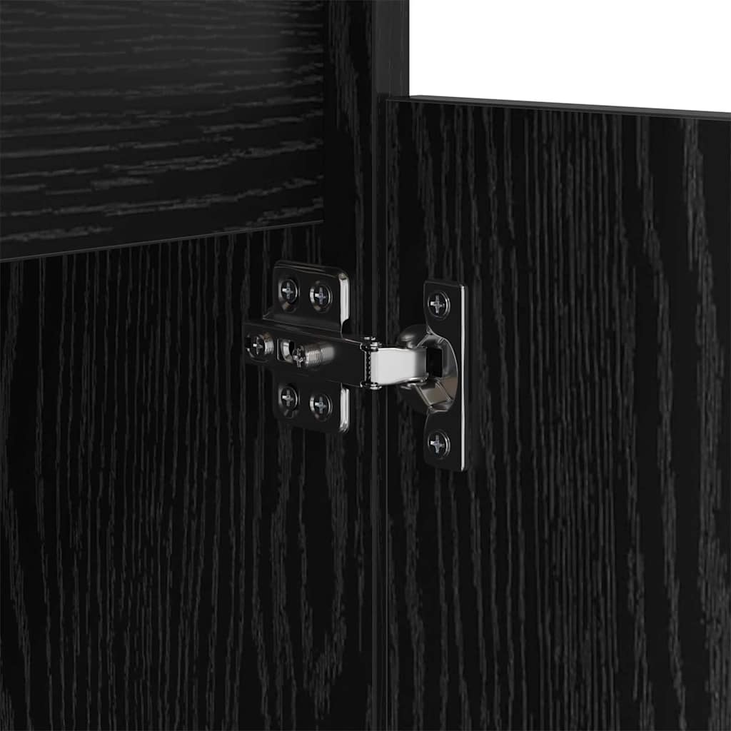 Bedside Cabinet 2 pcs Black oak 40 x 35 x 70 cm Engineered wood