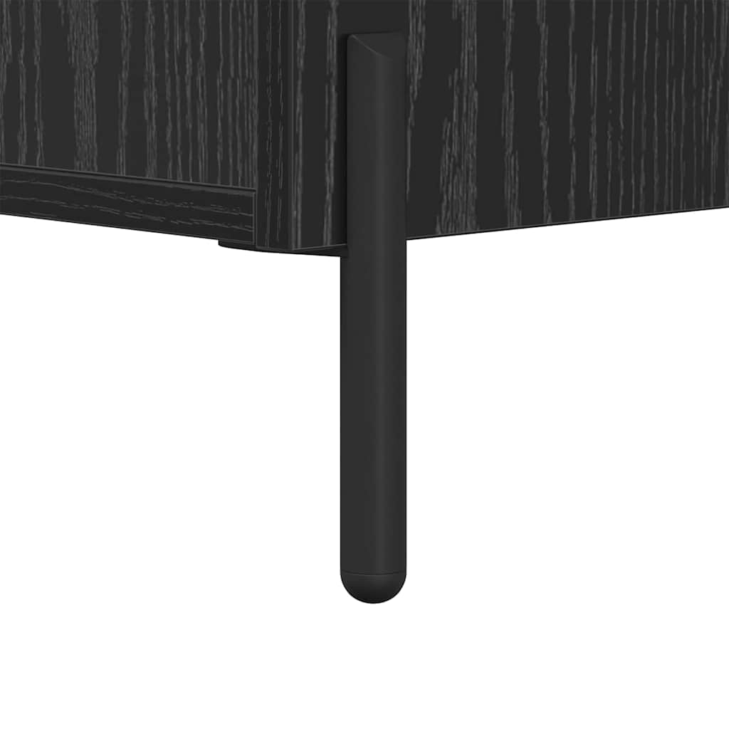 Bedside Cabinet Black oak 40 x 35 x 47.5 cm Engineered wood