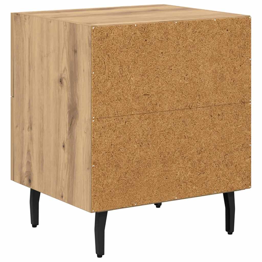 Bedside Cabinet with Drawer 2 pcs Artisan oak 40 x 35 x 47.5 cm