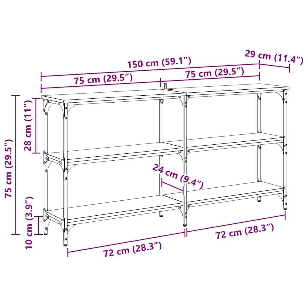 Console Table Artisan Oak 150 x 29 x 75 cm