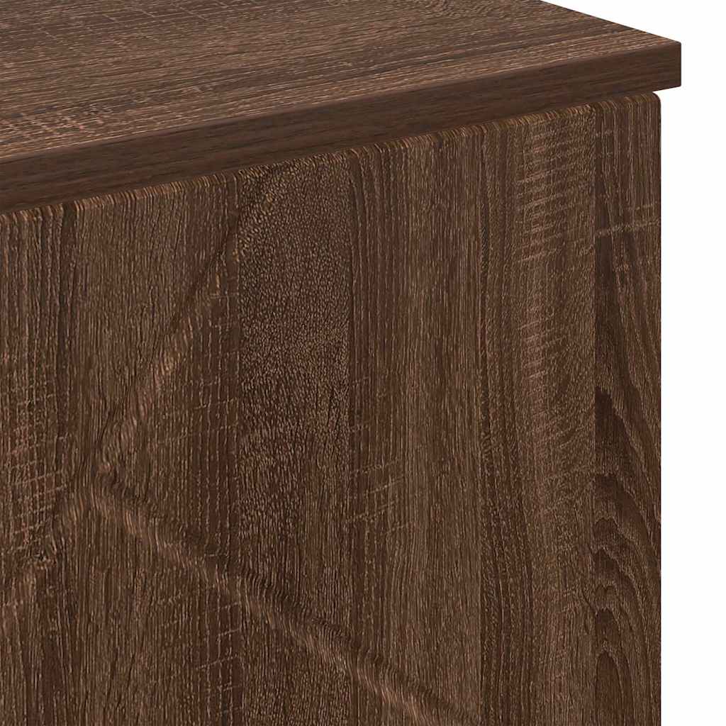 Bathroom Cabinet with Storage Brown Oak 60 x 35 x 80 cm