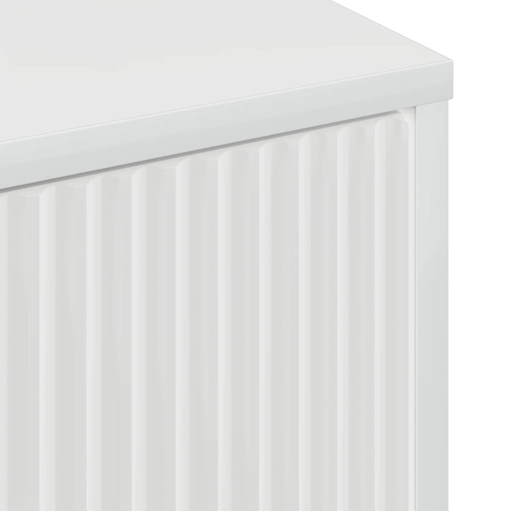 Bathroom Cabinet with Door High Gloss White 39 x 23.5 x 65 cm