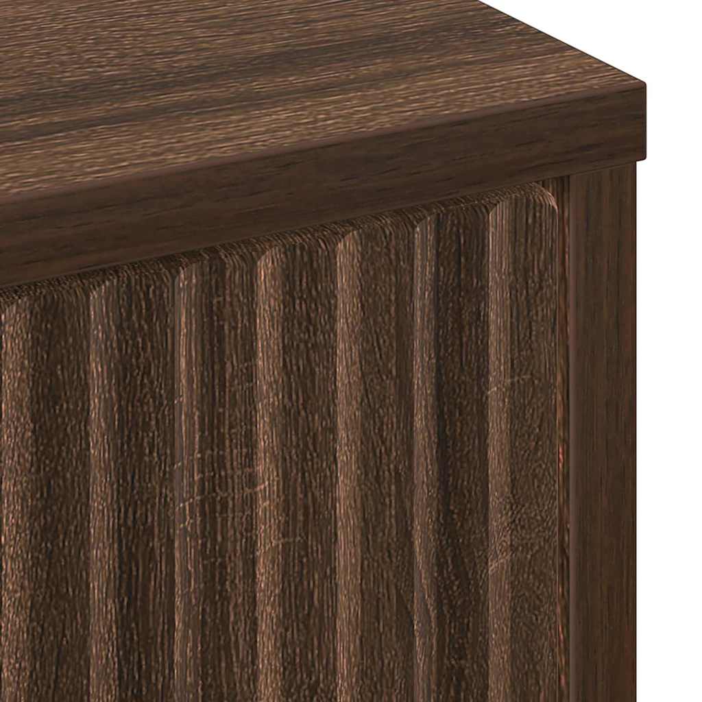 Bathroom Cabinet with Drawer Brown Oak 39.5 x 36 x 88 cm