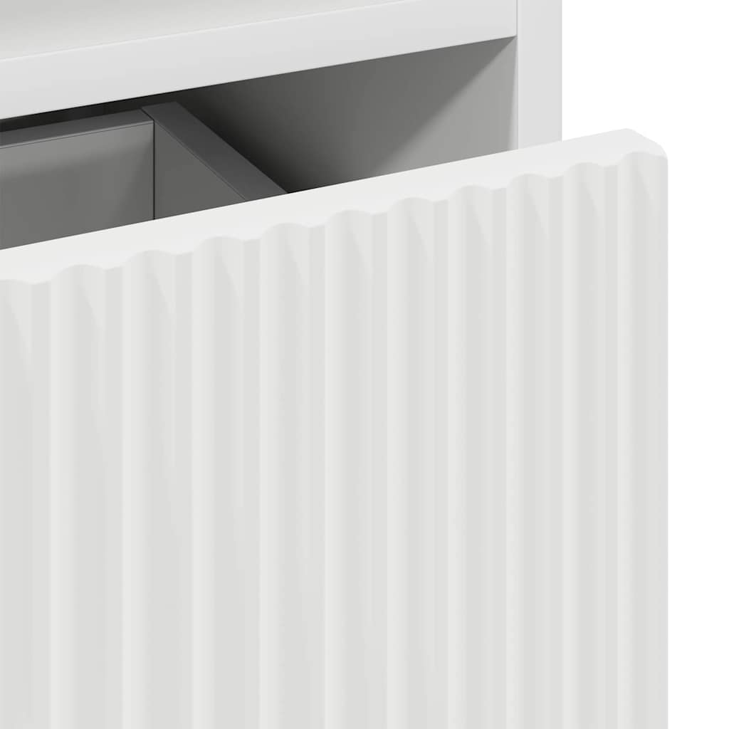 Bathroom Cabinet with Drawer with Door White 31.5 x 33 x 190 cm