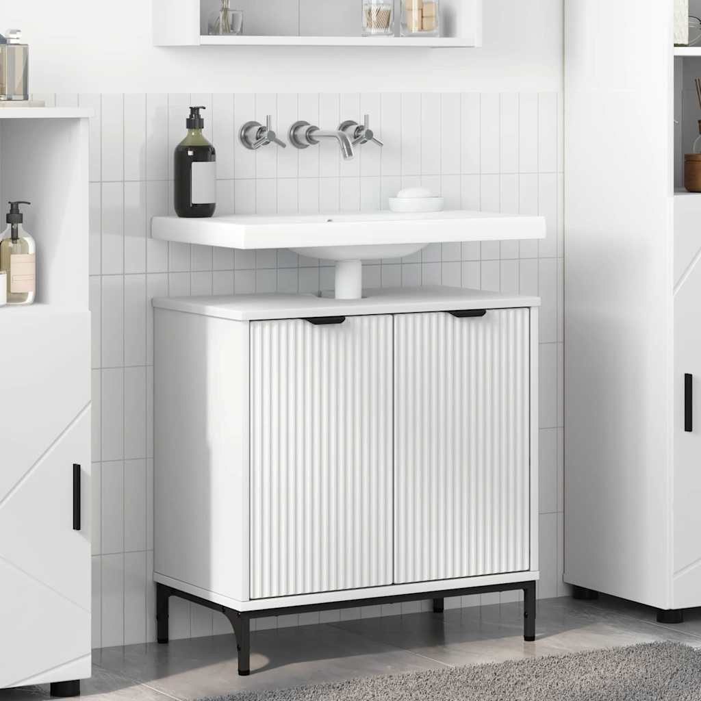 Bathroom Sink Cabinet White 60.5 x 33.5 x 61 cm Engineered wood