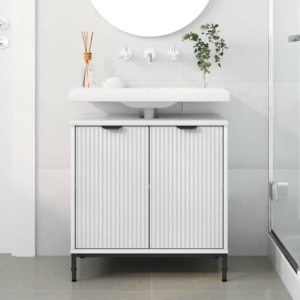 Bathroom Sink Cabinet White 60.5 x 33.5 x 61 cm Engineered wood