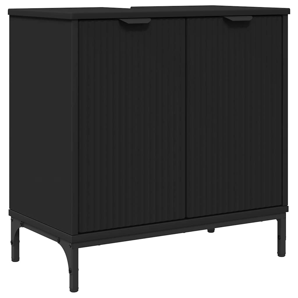 Bathroom Sink Cabinet Black 60.5 x 33.5 x 61 cm Engineered wood