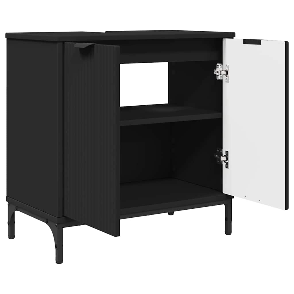Bathroom Sink Cabinet Black 60.5 x 33.5 x 61 cm Engineered wood