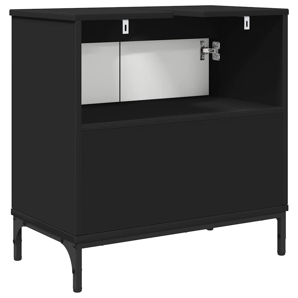 Bathroom Sink Cabinet Black 60.5 x 33.5 x 61 cm Engineered wood