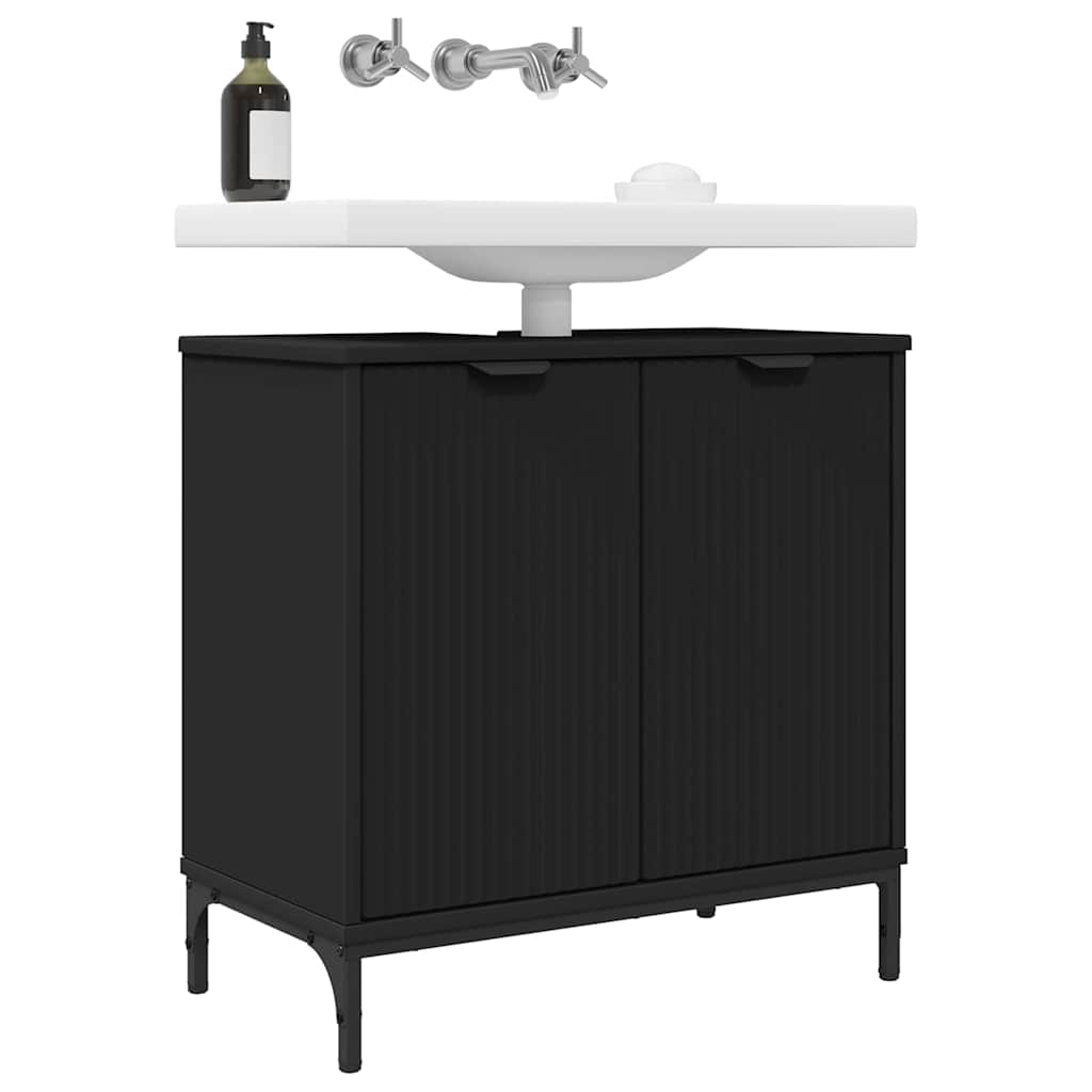 Bathroom Sink Cabinet Black 60.5 x 33.5 x 61 cm Engineered wood