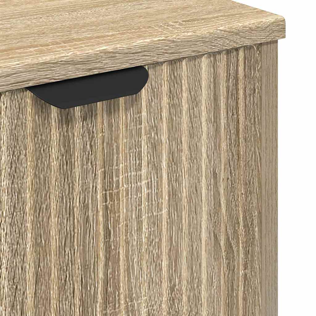 Bathroom Sink Cabinet with Door Sonoma Oak 60.5 x 33.5 x 61 cm
