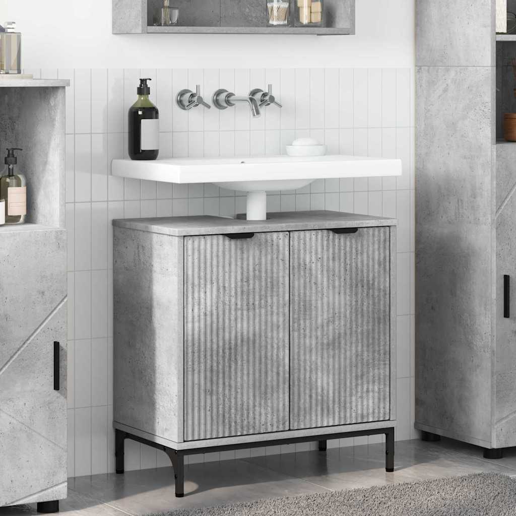 Bathroom Sink Cabinet Concrete grey 60.5 x 33.5 x 61 cm