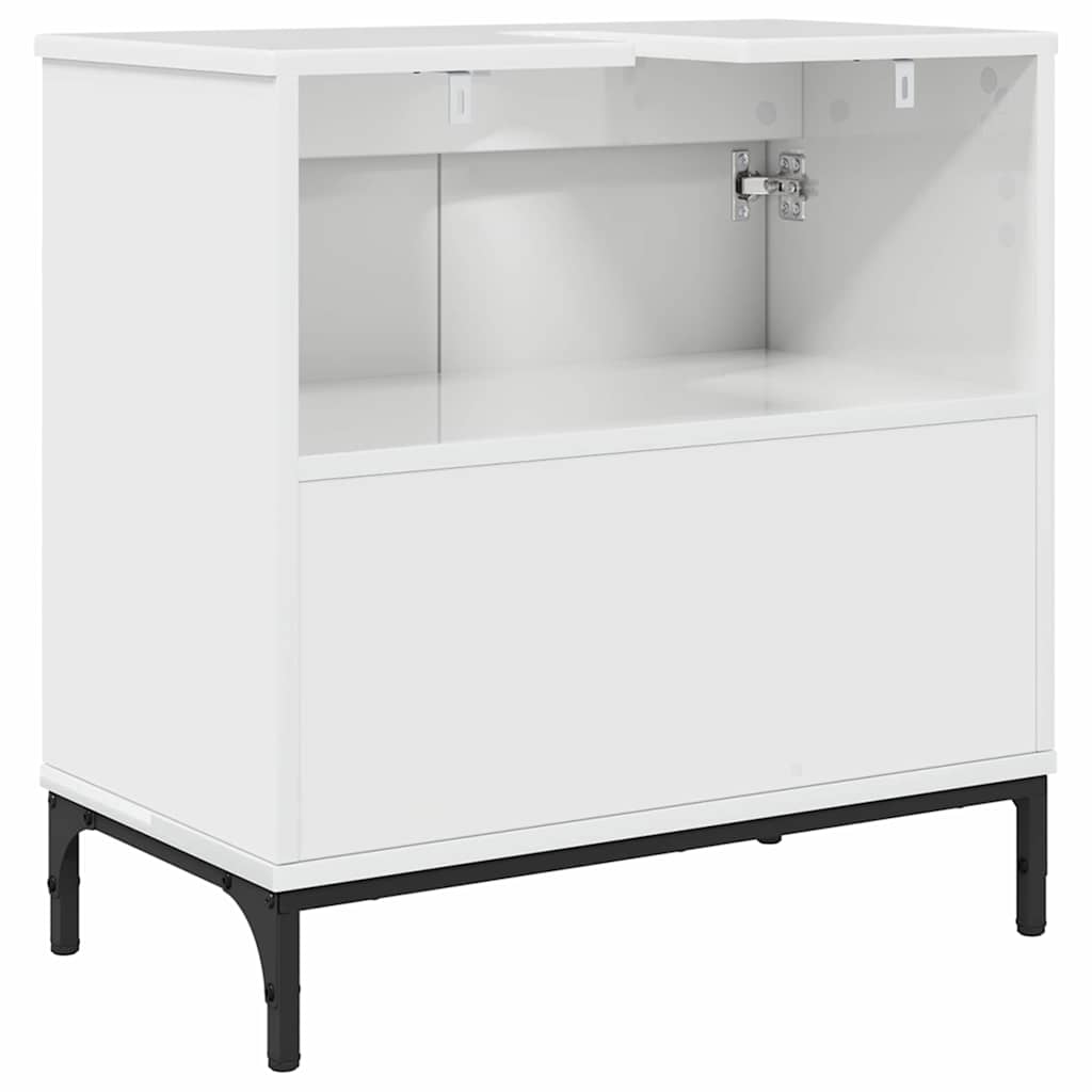 Bathroom Sink Cabinet High gloss white 60.5 x 33.5 x 61 cm