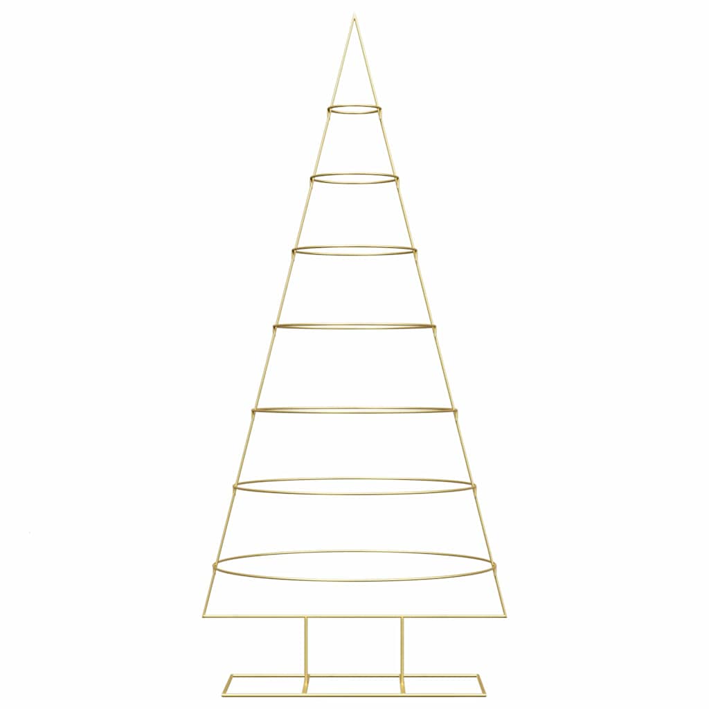 Metal Christmas Tree with Stand Gold 210 cm Powder-coated steel