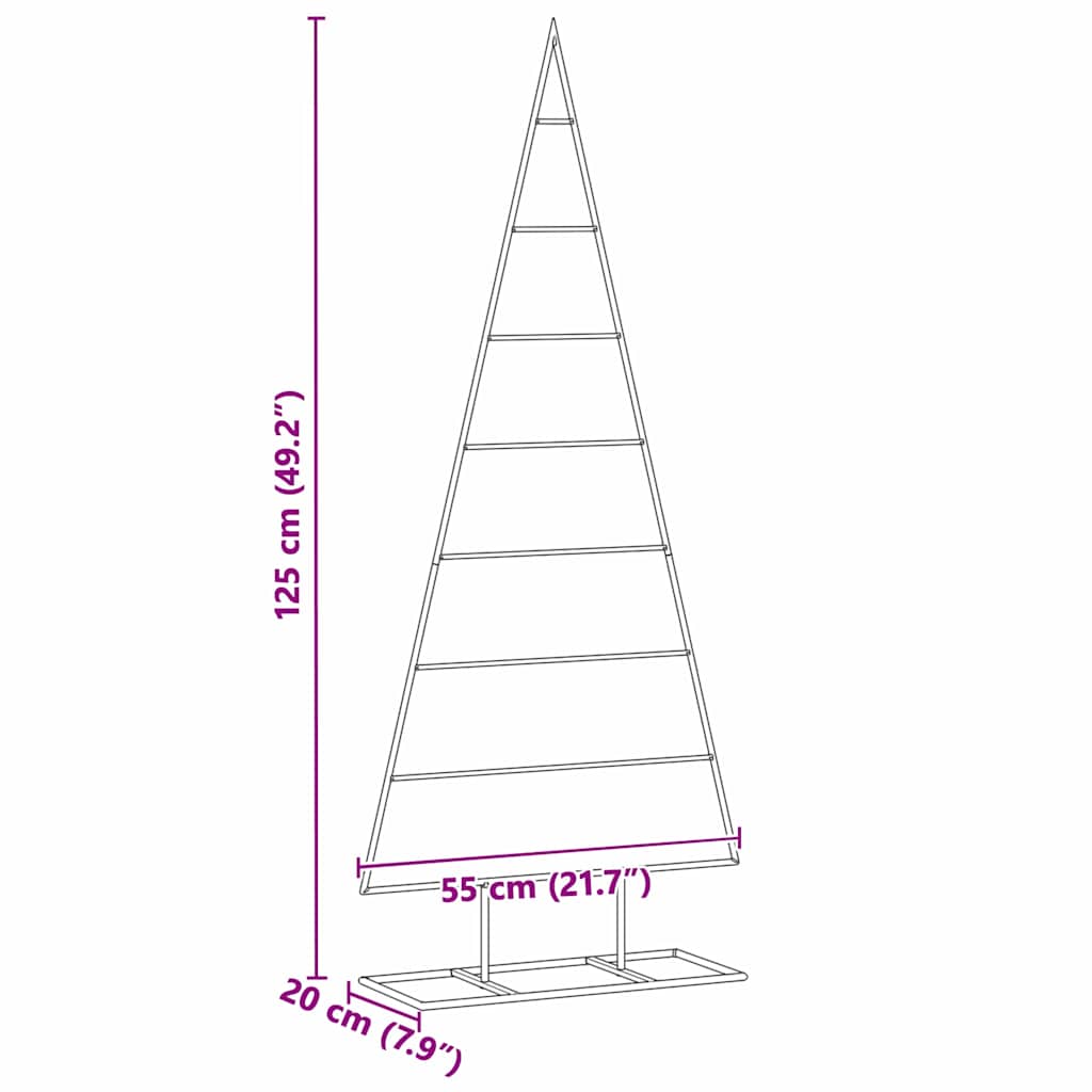 Metal Christmas Tree with Stand Gold 125 cm Powder-coated steel