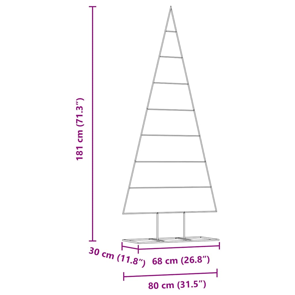 Metal Christmas Tree with Stand Gold 180 cm Powder-coated steel