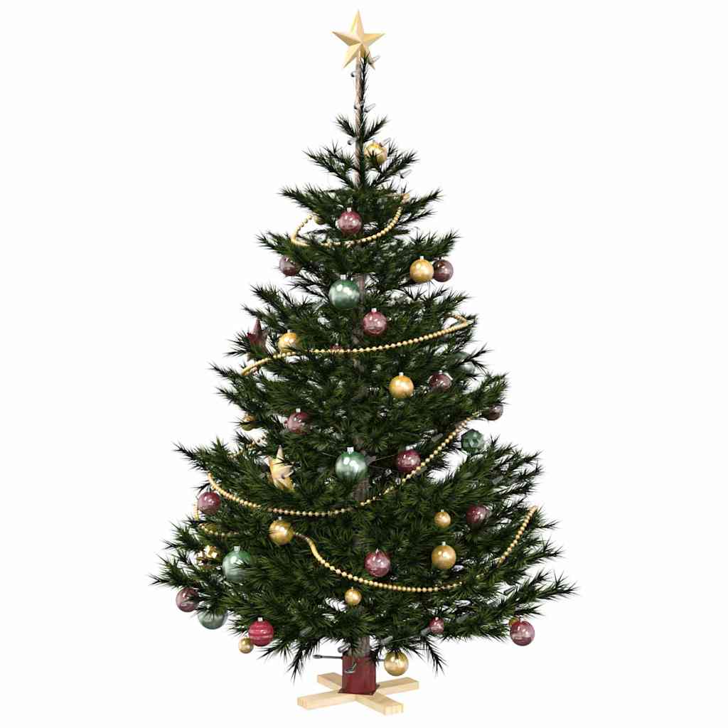 Christmas Tree Stand 1.73 Red 50 x 50 x 16 cm Solid Pine Wood