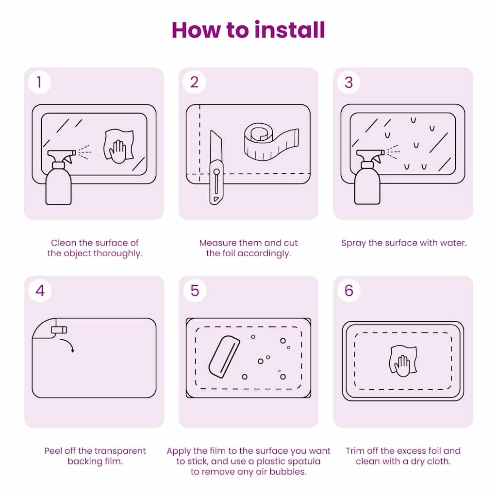 Mirror Film 2 pcs Silver PET