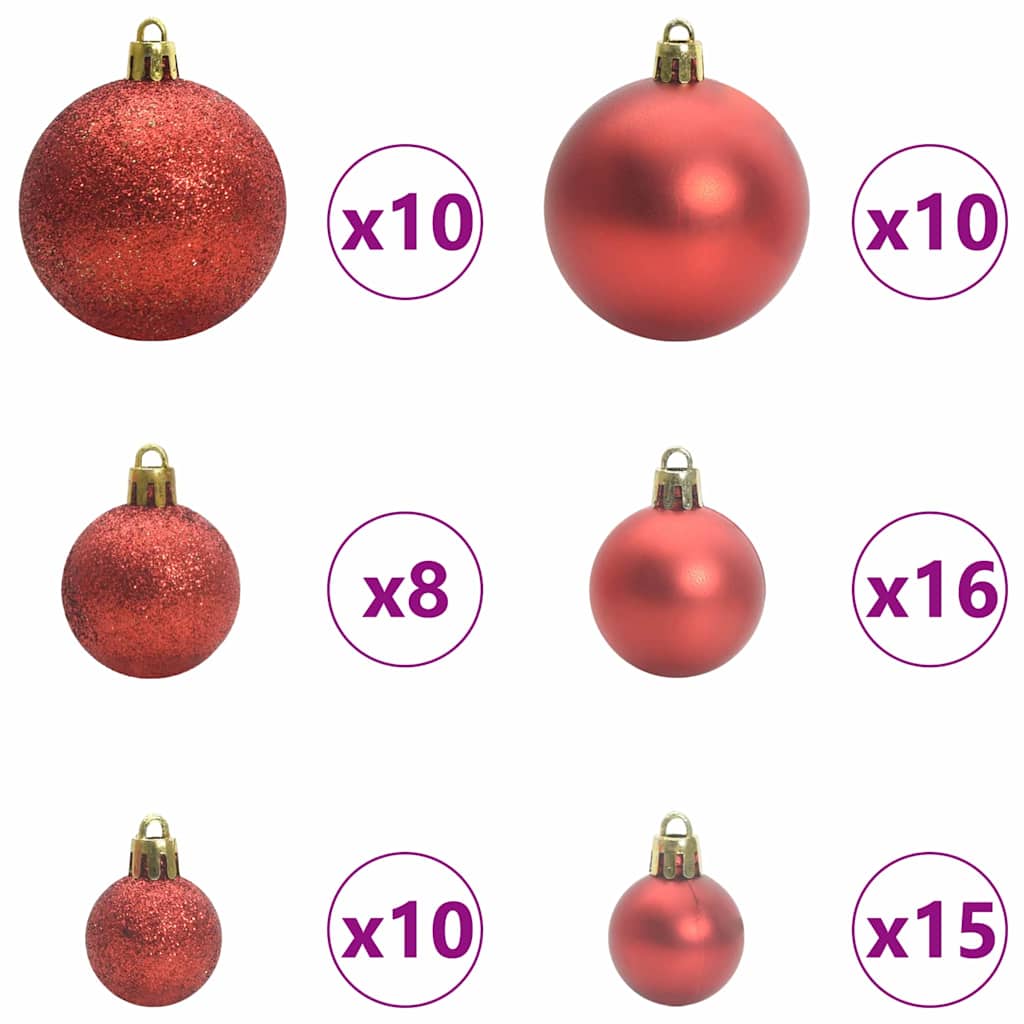 Christmas Tree with Decorative String Lights White 300 cm PVC