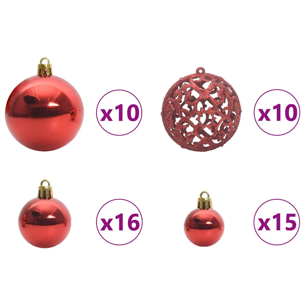 Christmas Tree with Decorative String Lights White 300 cm PVC